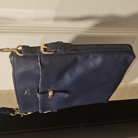 8" x 8" Scout Bag Navy Blue Taylor Wink Crossbody Shoulder Bag zippered - Picture 3 of 9